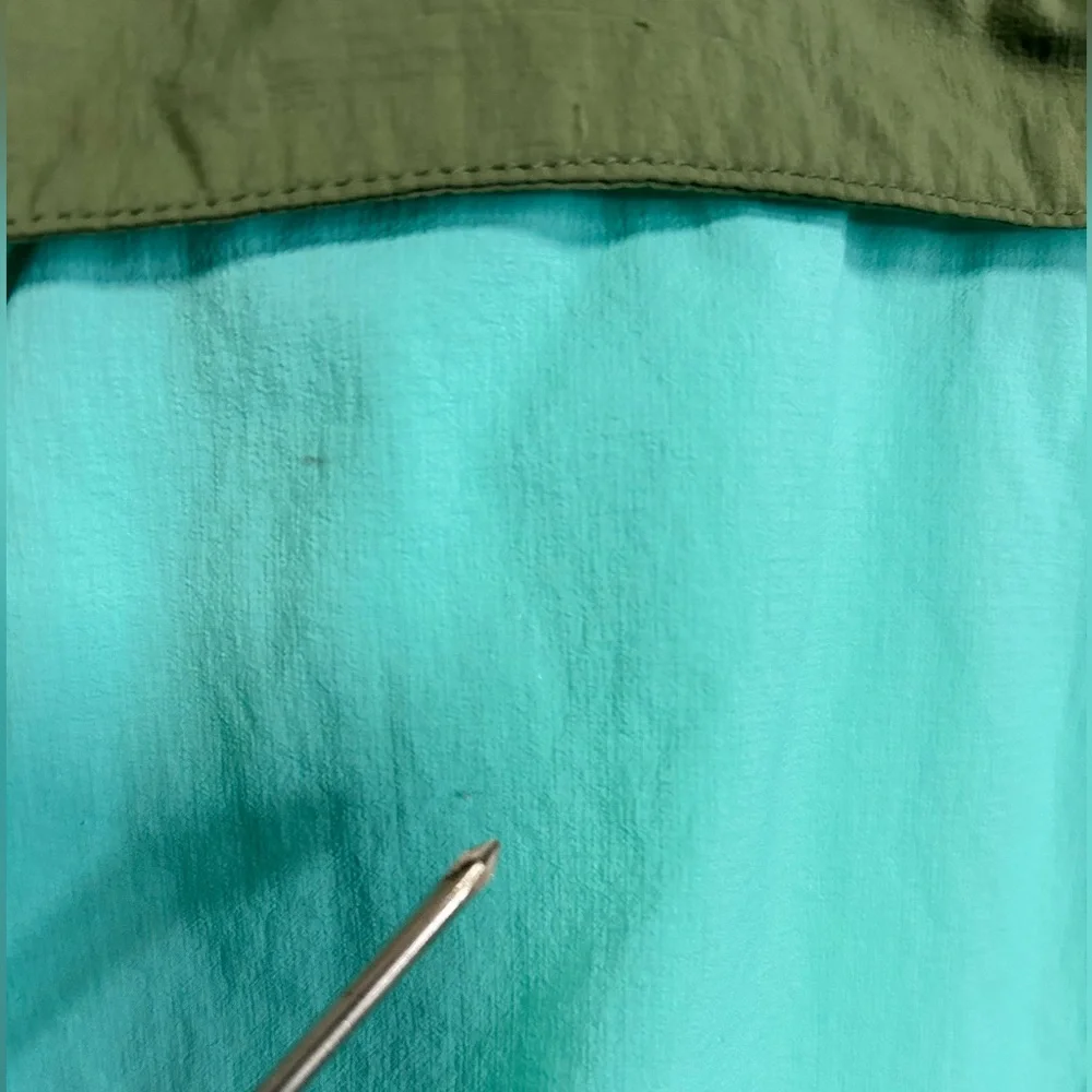 L.L. Bean Aqua and Olive Pullover Jacket - Picture 7 of 7